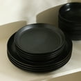 thumbnail image 5 of Stone Lain Elio 4-Piece Dinner Plate Set Stoneware, Black, 5 of 5