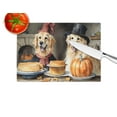 thumbnail image 3 of Golden Retriever Fall Kitchen Pumpkins Glass Cutting Board Large 12 in x 15 in, 3 of 5