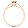 thumbnail image 4 of Clara Pucci 14K Rose Gold Solid Gold YellowMoissanite Solitaire Anniversary Ring for Women - 1 cttw Oval Cut, 4 of 7