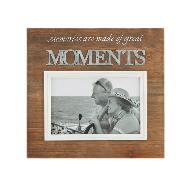 Melannco 8 x 9 Wood Finish Tabletop Memories Picture Frame