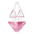 thumbnail image 3 of Pretty in Pink: Marble Strappy Bikini Set, Cute and Trendy Swimwear, 3 of 9
