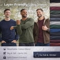thumbnail image 6 of SOCKS'NBULK Mens Long Sleeve Dark Colorful T-Shirts, Cotton Blend - Crew Neck Bulk Tees for Men, Wholesale Sleeved Tshirt Packs - Size X-Large, 6 of 8