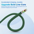 thumbnail image 3 of Bioonis Compatible for iPhone Charging Cable, 6FT Light-ning Cable, Nylon Braided Fast Charging High Speed Data Sync Transfer USB Cord Compatible with iPhone 14 13 13Pro 12 11 Max XS XR iPad(Green), 3 of 7