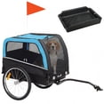 thumbnail image 2 of PawHut Dog Bike Trailer, Pet Cart Bicycle Carrier with 20" Air Tires, Quick-Release Wheels, Reflectors, Flag, Dog Cart for Bicycle, 2 of 9
