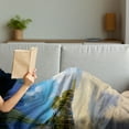 thumbnail image 3 of Fiji Soft Flannel Fleece Blanket, Picturesque of Summer Time Peaceful Setting out in the Open Tropical Vibes, Cozy Plush for Indoor and Outdoor Use, 70" x 90", Azure Blue Multicolor, by Ambesonne, 3 of 5