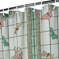 thumbnail image 4 of Waterproof Shower Curtain Stained Glass Meadow Flower Dragonfly Print Polyester Fabric Bath Curtain Home Hotel Apartment Bathroom Shower Curtain 72x72IN, 4 of 4
