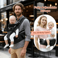 thumbnail image 4 of Baby Carrier with Hip Seat Ergonomic M Position 6-in-1 Baby Wraps Carrier Adjustable Holder Newborn to Toddler with Head Support and Breathable Mesh, Black, 4 of 8