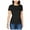 black, variant on I.N.C Womens Tie-Front Basic T-Shirt, Black, X-Small