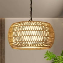 Rattan Farmhouse Chandelier Light Fixtures