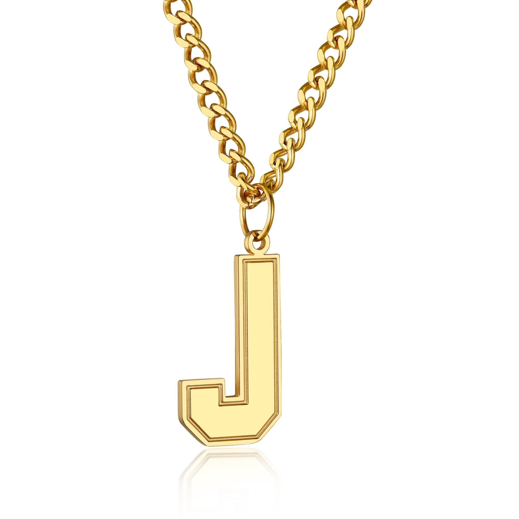 KeyStyle Initial Necklaces Women & Men Chain Letter Necklace A-Z Personalized Pendant Necklaces Christmas Jewelry Birthday Gift for Her