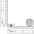 thumbnail image 6 of Gem Stone King 14K Yellow Gold London Blue Topaz Engagement Ring for Women | 1.10 Cttw | Round 6MM | Gemstone November Birthstone | Size 8, 6 of 6