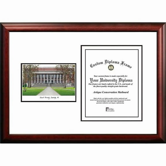 Campus Images MA992V-1114 14 x 11 in. Harvard University Scholar Diploma Satin Mahogany Frame