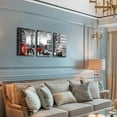 thumbnail image 2 of Canvas Wall Art For Living Room Boho Wall Decor For Bedroom Black And White Wall Pictures City Street Scene Wall Paintings Office Frame Canvas Prints Artwork Modern Home Decorations 12" X 16" 3 Piece, 2 of 6