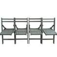 thumbnail image 2 of 4 Folding Chair - Gray Solid Wood, For Various Spaces Comfortable And Functional, Indoor & Outdoor Use, 220 Lbs Max Weight Load, 2 of 5