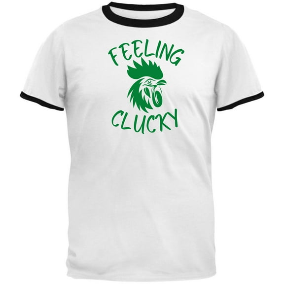 St Patricks Day Feeling Clucky Mens Ringer T Shirt