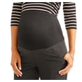thumbnail image 2 of Oh! Mamma Maternity Women's Wide Leg Career Pant with Full Panel (Women's & Women's Plus), 2 of 3