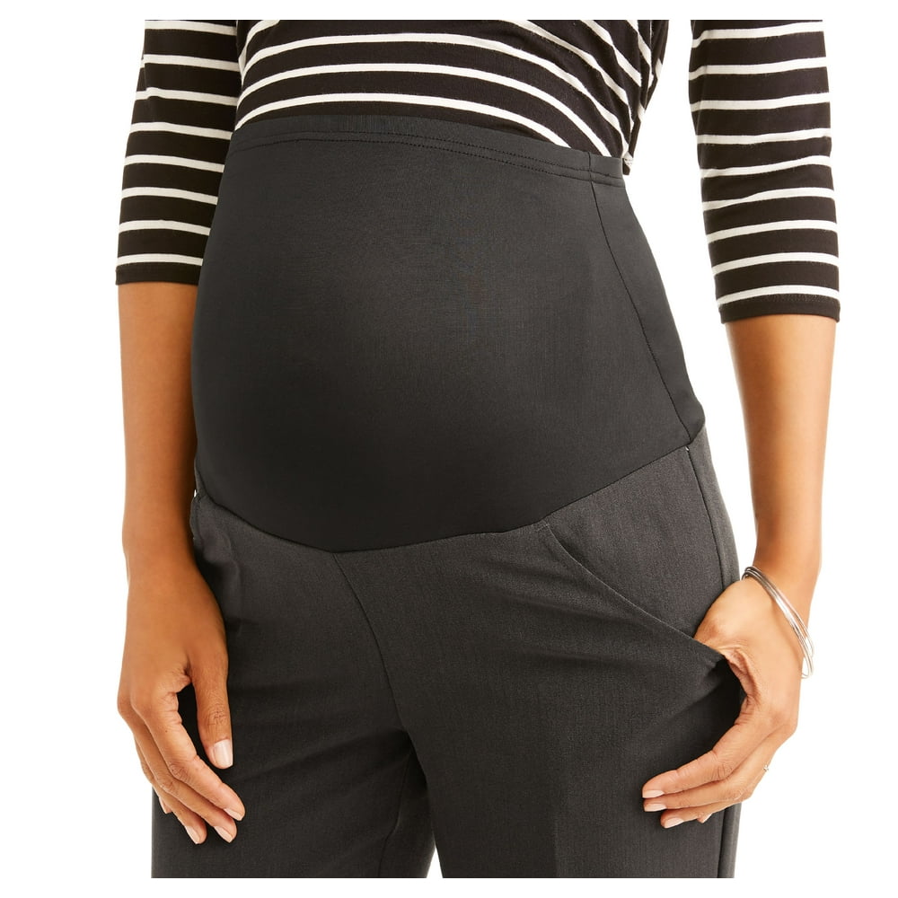 Oh! Mamma Maternity Oh! Mamma Wide Leg Career Pant with Full Panel (Available in Plus Sizes