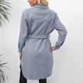 thumbnail image 4 of Ozmmyan Women's Solid Color Cardigan Wool Sweater Pocket Recreational Long Sleeve Coats, 4 of 7