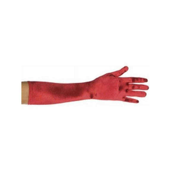 Adult Red Elbow Length Opera Gloves