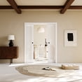 thumbnail image 1 of 60" x 80" Sliding Pocket Doors Tempered Frosted Glass Closet Door with Frame & Hardware Kit Included, Interior Double Doors Easy Assembly，White, 1 of 7