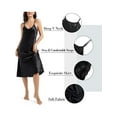 thumbnail image 4 of Deago Women's Satin Nightgown Sleeveless Long Slip Sleep Dress Silk V Neck Nightgowns Sleepwear (Black, 2XL), 4 of 6