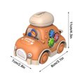 thumbnail image 3 of Orange Multifunction Inertia Car Toy For Kids With Rotating Gears Storage Compartment Early Learning Developmental Activity Push Vehicle Size 4.33 Inches Weight 0.22 Lb, 3 of 9
