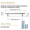 thumbnail image 2 of Goo-Ki 12-Pack Brushed Nickel Drawer Handles 5 in (128mm) Hole Centers Straight Cabinet Pull, Solid Cabinet Handles for Kitchen Cabinets and Dresser Drawers, 2 of 6