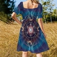thumbnail image 3 of Metatron's- Merkabah - Peace and Balance Sleeveless Dress summer dress womens 2024 summer dresses Women's summer dress, 3 of 6
