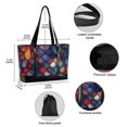 thumbnail image 2 of FORMRS Canvas Laptop Tote Bag for Women with 15.6" Computer Compartments Shoulder Handbag, Purple Dragon Scales Pattern, 2 of 7