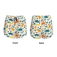 thumbnail image 5 of Lsque Dinosaurs and Tropical Leaves Printed Women's Running Shorts with Liner Pockets,Elastic Quick Dry Workout Athletic Gym Yoga Shorts,Womens High Waist Shorts-Small, 5 of 9