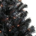 thumbnail image 6 of Northlight Pre-Lit Black Noble Spruce Artificial Halloween Tree - 4' Black Wire - Orange Lights, 6 of 9