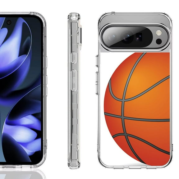 For Google Pixel 10 / 10 Pro Shockproof Phone Case, by OneToughShield - Basketball