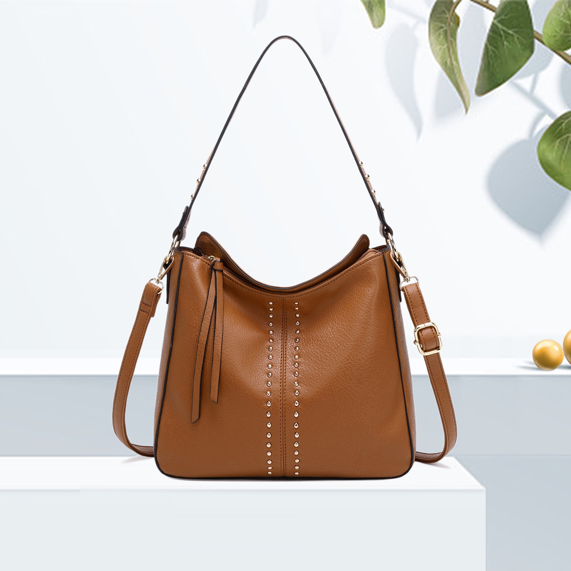Montana West Hobo Bag for Women Crossbody Purse and Handbags Ladies Chic Shoulder Bags, Brown