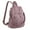 Purple, variant on UTO Women Backpack PU Leather Ladies Fashion Handbags Backpacks Lightweight Travel Shoulder Bag(Brown)