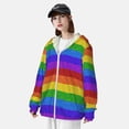 thumbnail image 5 of Xecao Colorful Glitter Rainbow for Sun Shirt-A lightweight, hoodie-style long-sleeve UV protection garment designed for other outdoor activities., 5 of 9