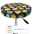 thumbnail image 4 of Gukieu Cartoon Bird Owl Print Round Chair Cover, Dust-proof and Non-slip Bar Chair Protective Cover, Suitable for Bars, Restaurants, Offices-14 inch, 4 of 7