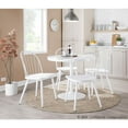 thumbnail image 4 of LumiSource White Steel, White Wood Dakota Dining Table, 4 of 8