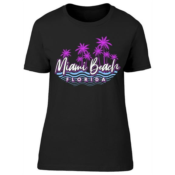 Miami Beach Florida Vacations T-Shirt Women -Image by Shutterstock, Female Large