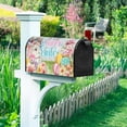 thumbnail image 2 of Happy Easter Mailbox Cover Painting Easter Egg Cute Bunny Spring Floral Blossom Magnetic Mailbox Covers Rustic Wood Grain Mail Box Wrap Post Box Cover Outdoor Farmhouse Easter 18x21 Inch, 2 of 6