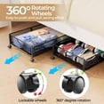 thumbnail image 3 of Organizador de zapatos Yecaye Under Bed Storage, paquete de 2 unidades con ruedas, 3 of 8