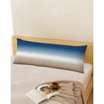 thumbnail image 5 of Navy Blue Beige Ombre Cream Throw Pillow Covers, Modern Abstract Art Aesthetics Soft Breathable Pillow Cases with Zipper for Sleeping, Long Body Pillowcases for Couch Bed Sofa Chair 20x54 Inches, 5 of 6