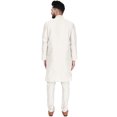 thumbnail image 2 of SKAVIJ Ensemble de Pyjama Kurta pour les Hommes Indiens Robe de Soirée Off-White XL, 2 of 6
