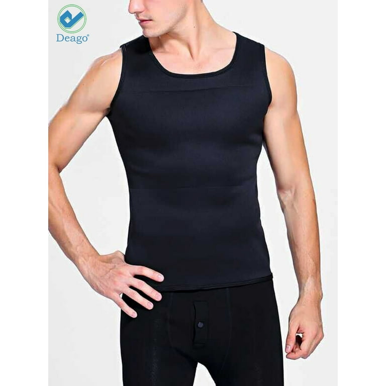Deago Men's Hot Sweat Sauna Vest Slimming Body Shaper Tummy Fat Burner Tank  Top Weight Loss Sport Shapewear Neoprene
