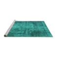 thumbnail image 2 of Ahgly Company Machine Washable Indoor Square Persian Turquoise Blue Traditional Area Rugs, 8' Square, 2 of 4