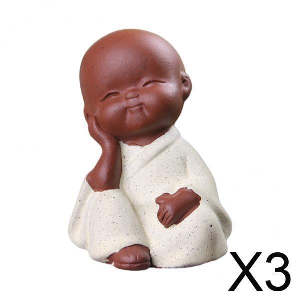 Estatuas de monjes buda,Estatuas de monjes buda,Estatuilla de pequeño monje,Lindo monje en miniatura,Estatuillas de bebé Buda,Adornos de Buda para el hogar