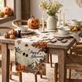 thumbnail image 4 of Sm:)e Ghost Pumpkins Maple Leaves Halloween Table Runner, Seasonal Fall Kitchen Dining Table Decoration for Home Party Decor 13x72 Inch, 4 of 7