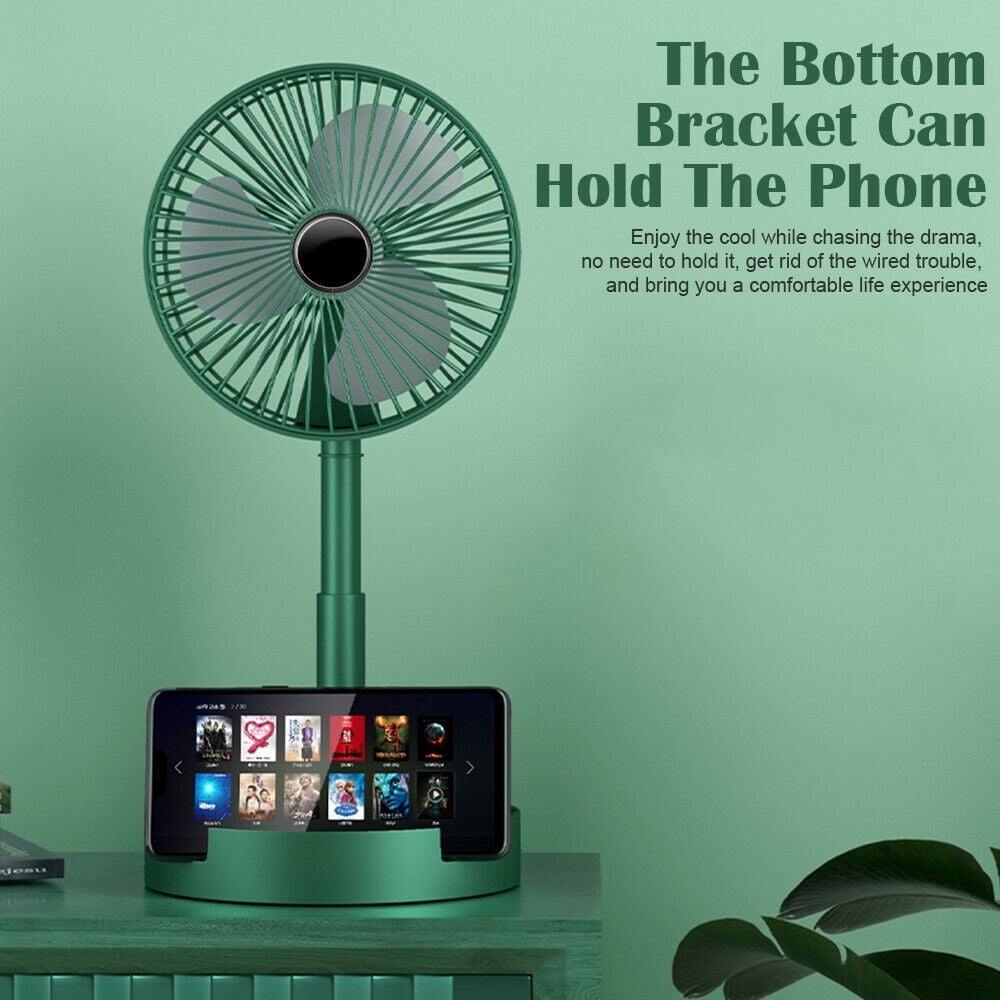 JAHY2TECH 3-Speed USB Rechargeable Foldable Portable Desk Fan