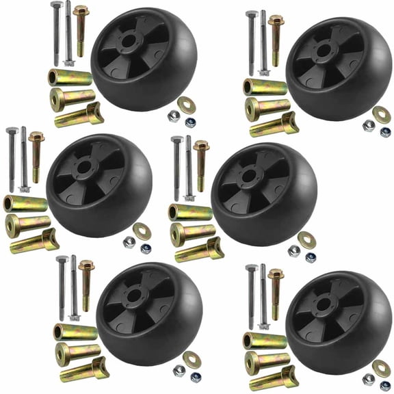 6Pk Deck Wheel 9Pc Kit for John Deere AM133602 AM116299 M111489 GX355 LT180