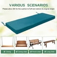thumbnail image 4 of SHANNA Outdoor Bench Cushion with 2 Pillowcase, Waterproof Garden Bench Cushions for Outdoor Furniture, Patio Porch Swing Replacement Seat Pad with Ties, Blue, 48"x18"x3", 4 of 12
