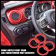 thumbnail image 2 of 4 Uds Embellecedor de ventilación de salida HVAC Unique Bargains Rojo para Jeep Wrangler JL JLU 2018-2023, 2 of 7